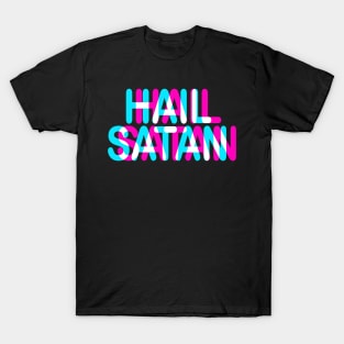 HAIL SATAN - TRIPPY 3D TEXT T-Shirt